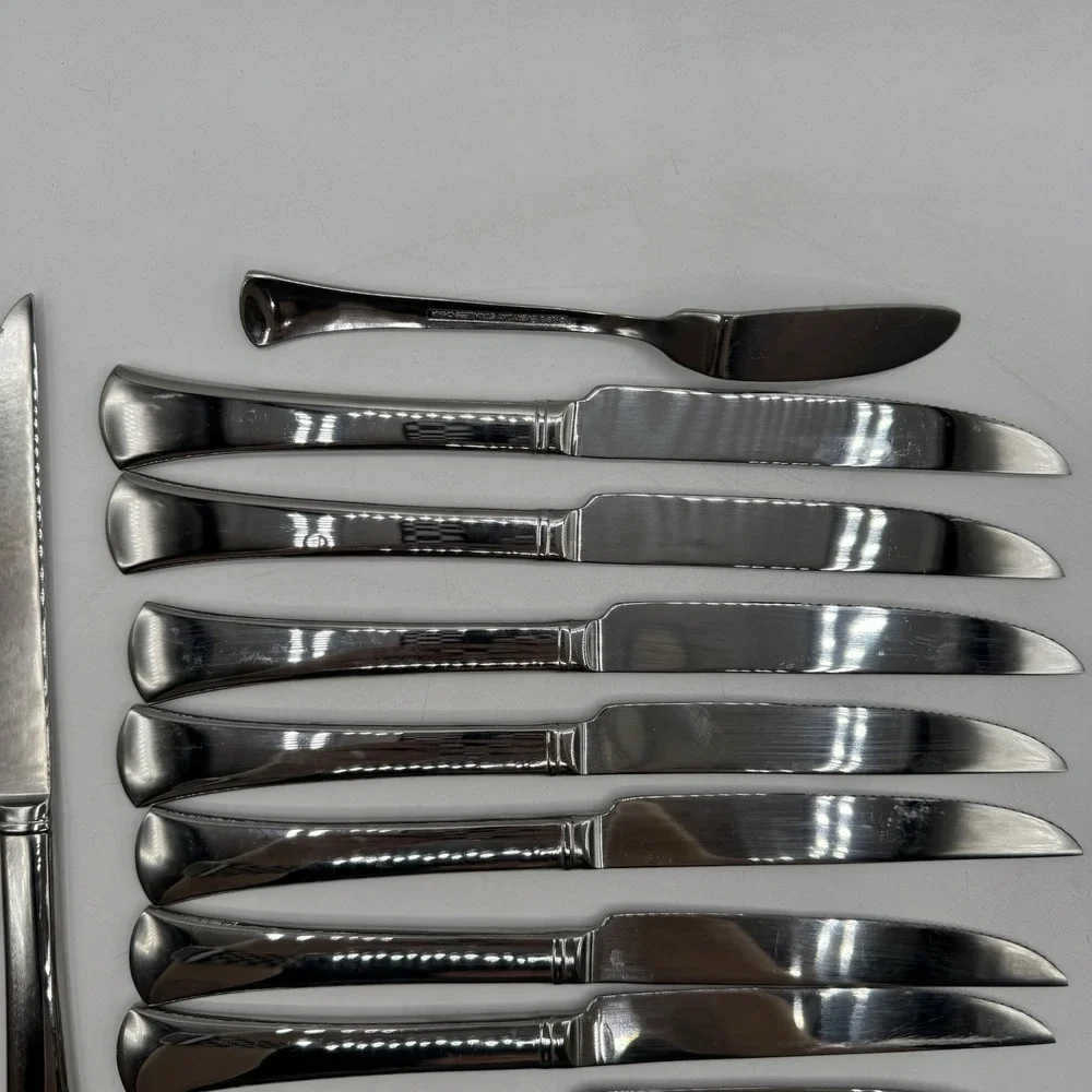 Reed & Barton TYLER Stainless R&B EveryDay Glossy Silverware 12 Steak Knives Set